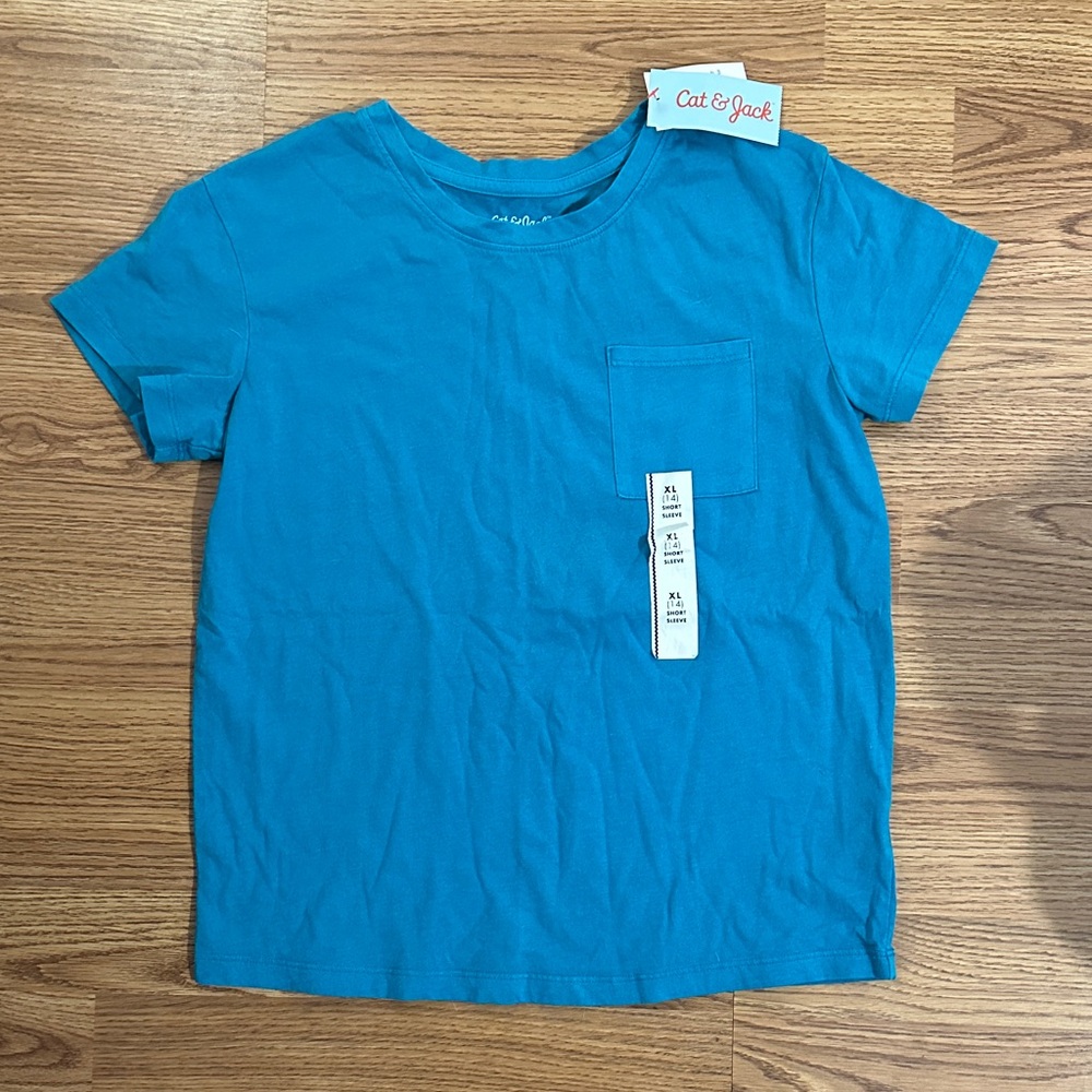 Cat & Jack Teal Short Sleeve Kids Tee
